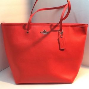 Coral Coach Tote-Style F34103